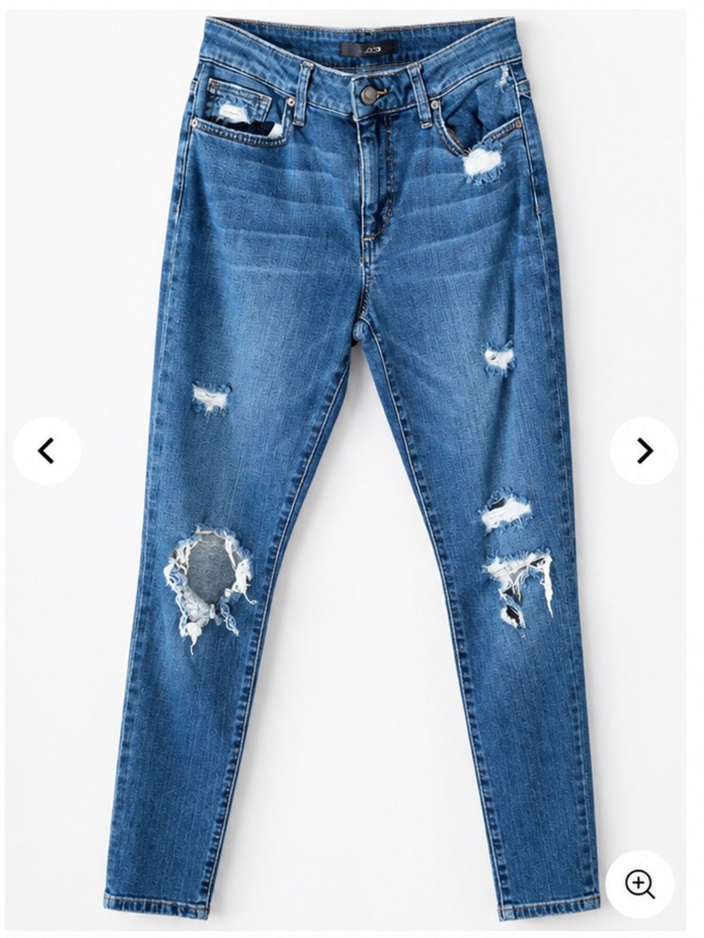 Joe's Jeans Ripped Skinny Jeans in Medium Blue